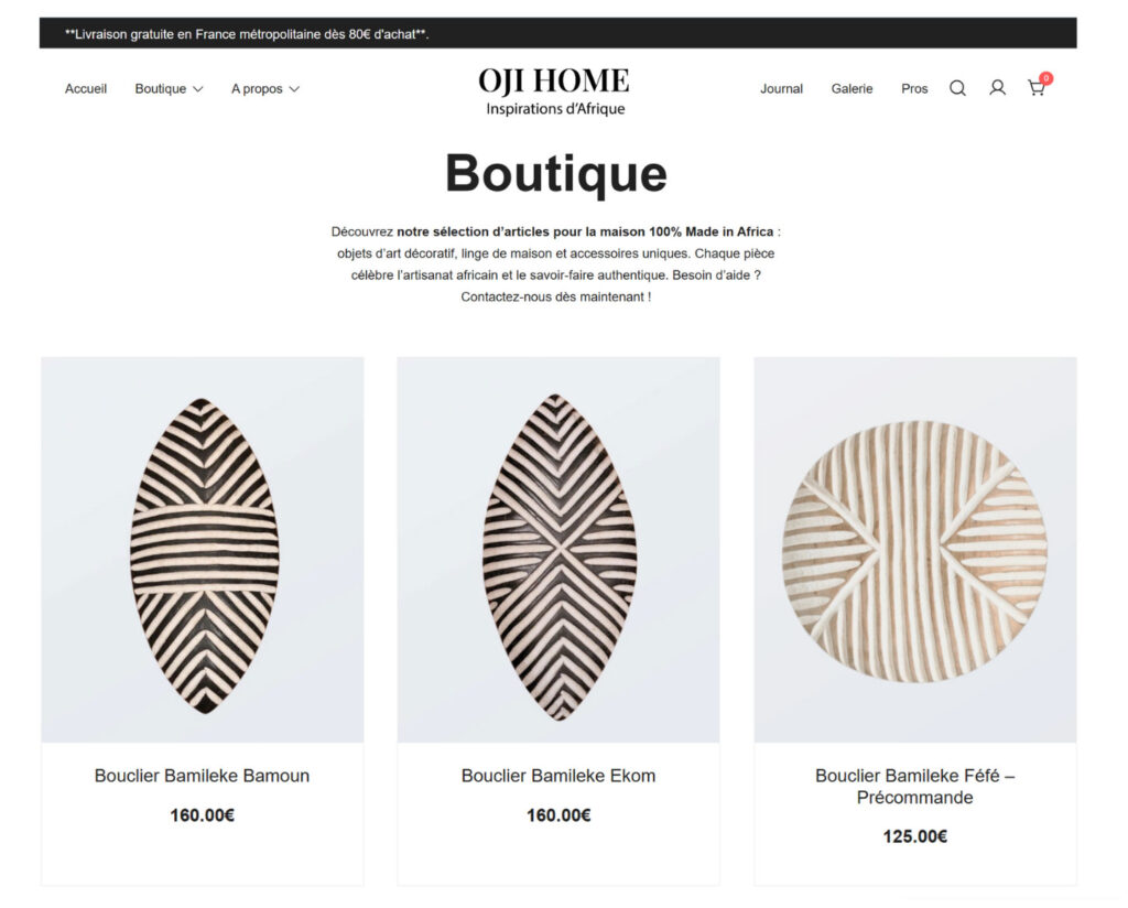 site web OJI HOME - GO to Market